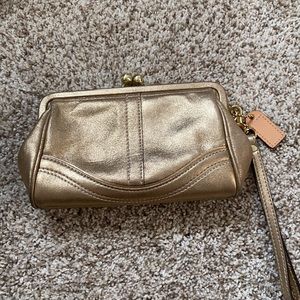Coach Gold Dressy Wristlet